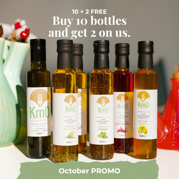 Promo di ottobre: compra 10 bottiglie di olio e 2 sono in omaggio
